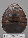 hematite, tiger eye